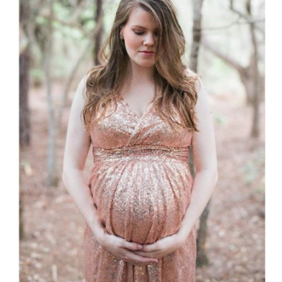Kate Kasin Dresses & Skirts - Kate Kasin Rose Gold Sequin Formal Gown, 18W
